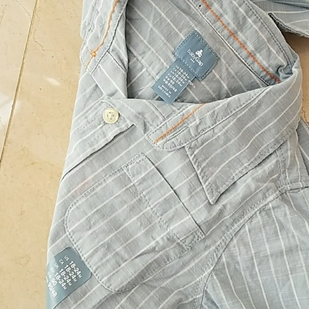 Baby Gap Boys Striped Long Sleeve Dress Shirt!